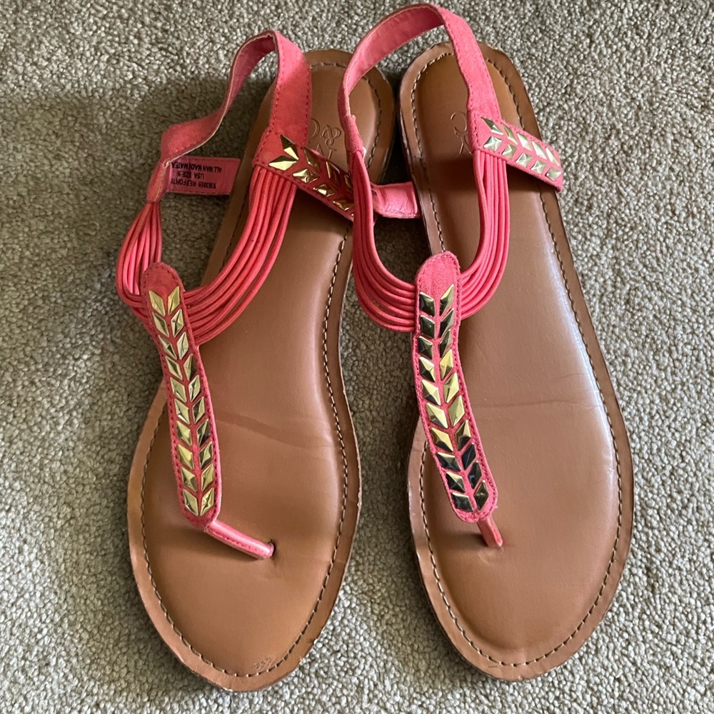 New York & Company Pink Sandals Size 9
